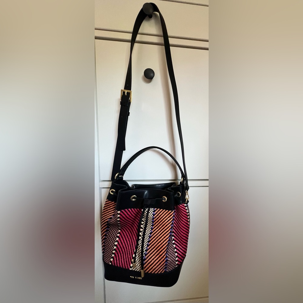 Ted Baker woven multicolor bucket bag